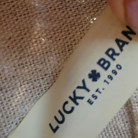 LUCKY BRAND Round Straw Summer Crossbody Tote Bag with Tassels - Picture 7 of 11